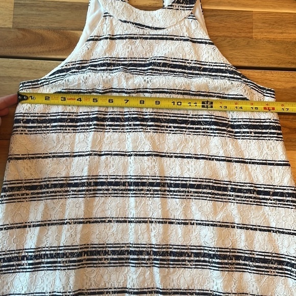 Alya Striped Eyelet Midi Dress Size Small - Picture 7 of 8